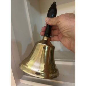 Large Vintage Brass School Bell